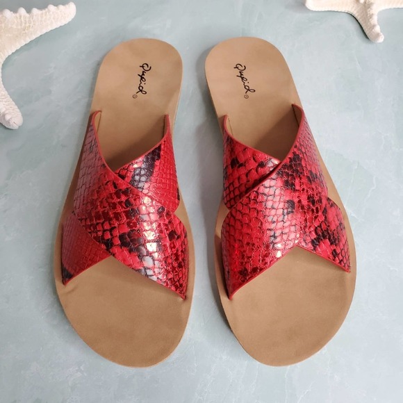 NEW Red Snake Slide Sandals - Picture 5 of 5